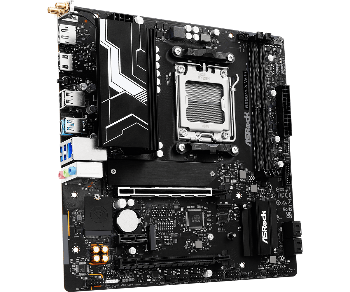 ASROCK Novo B850M-X WIFI 6E AM - X870E Atx Motherboard avaliação e preço